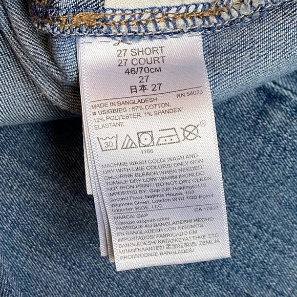 Gap True Skinny Jean Mid-Rise Size 27 Short Medium Indigo Wash - Picture 7 of 8